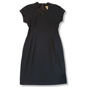 Vintage Dress Katie Petites MFG Dress Size 6 Women's Square Neck Studded Studs